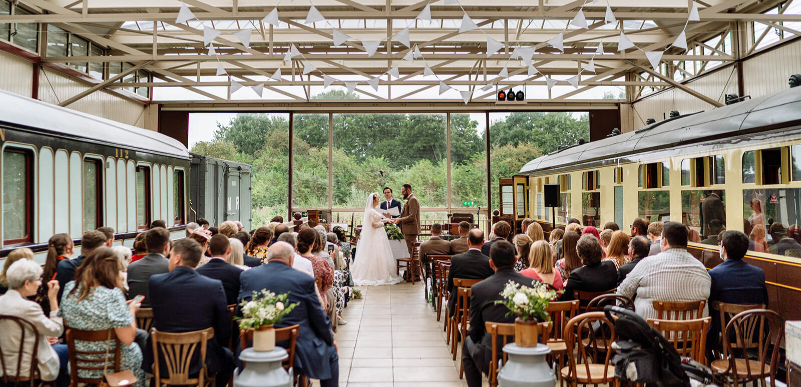 train wedding